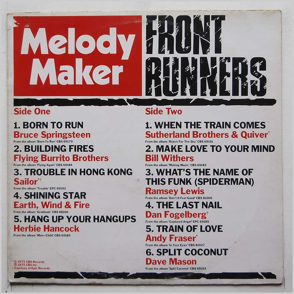 Various - Melody Maker Front Runners  (SPR 107) 