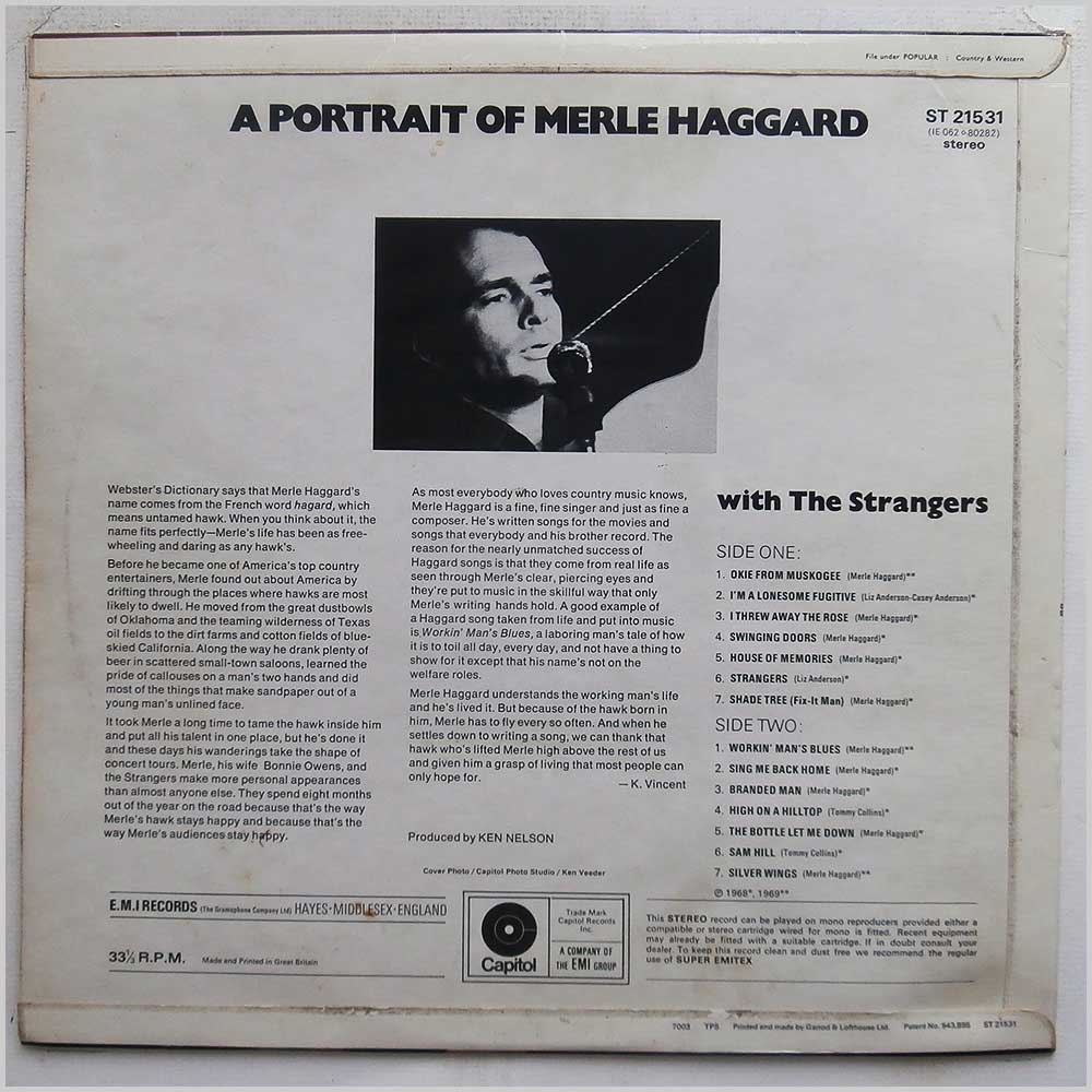 Merle Haggard - A Portrait Of Merle Haggard  (ST 21531) 