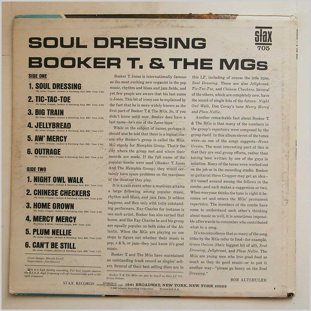 Booker T. and The MGs - Soul Dressing  (STAX 705) 