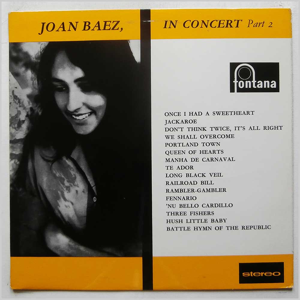 Joan Baez - Joan Baez in Concert Part 2  (STFL 6035) 