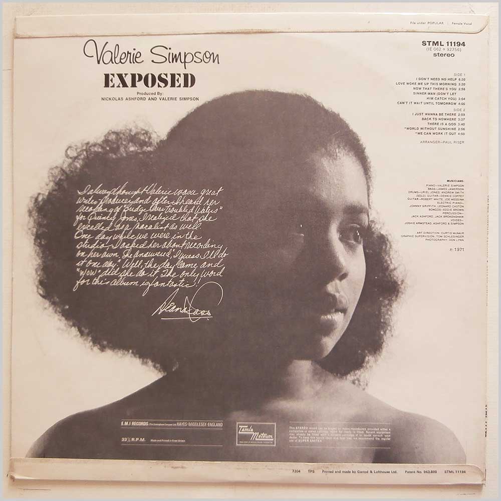 Valerie Simpson - Exposed  (STML 11194) 