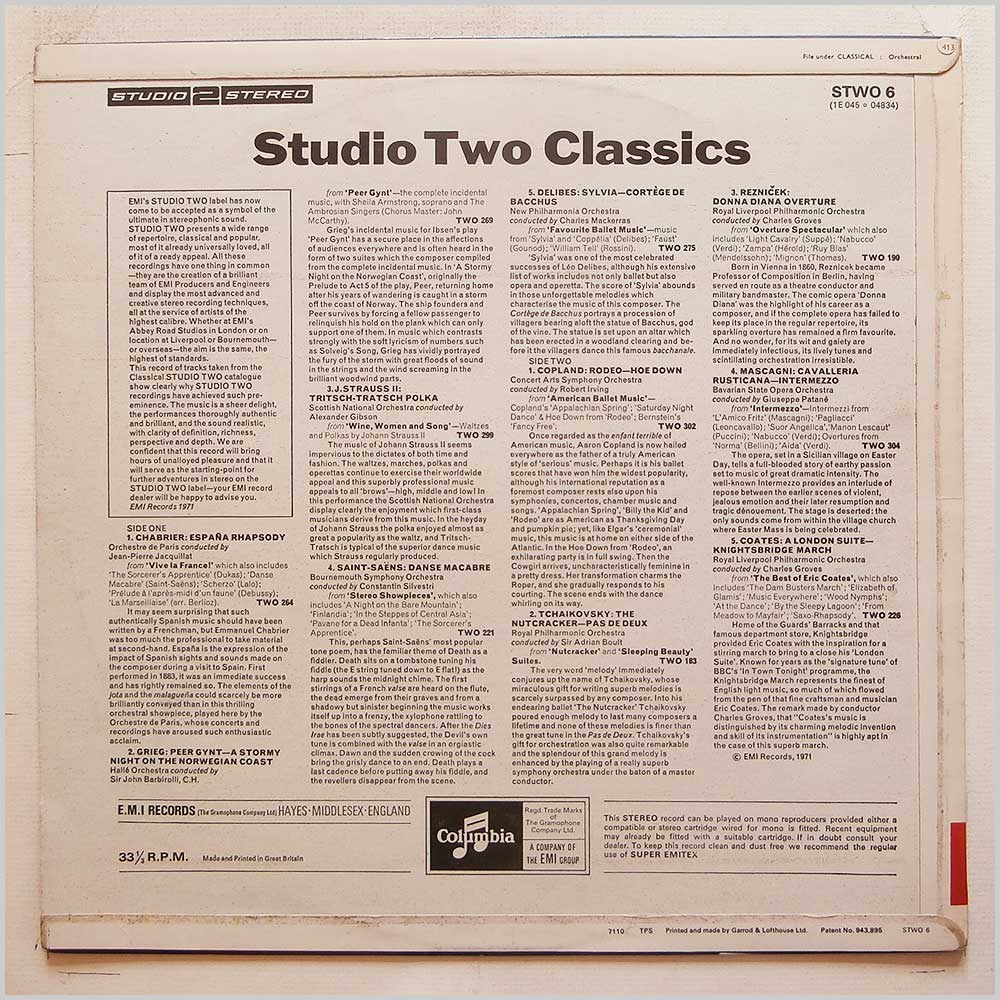 Various - Studio Two Classics  (STWO 6) 