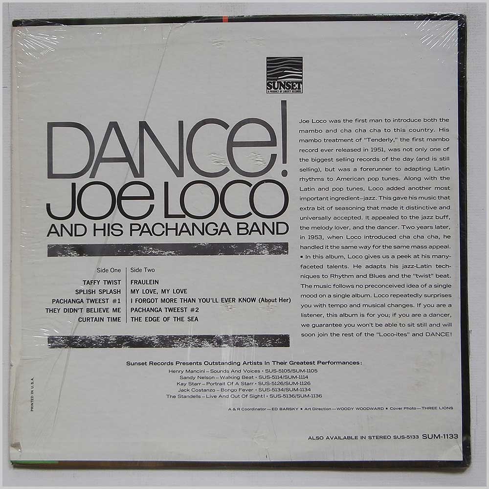 Joe Loco and His Pachanga Band - Dance!  (SUM-1133) 