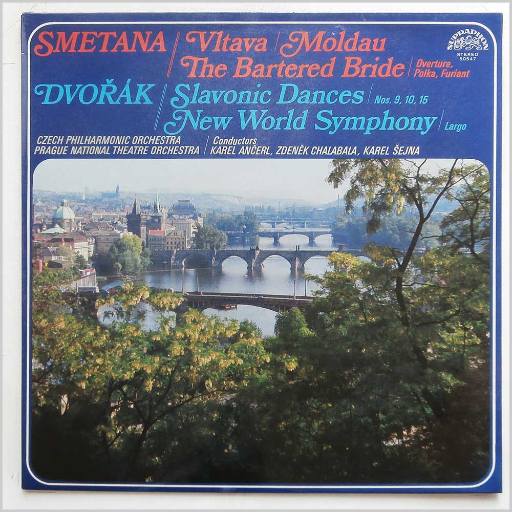 Karel Ancerl, Czech Philharmonic Orchestra - Smetana: Vltava, Moldau, The Bartered Bride, Dvorak: Slavonic Dances, New World Symphony  (SUPRAPHON 50547) 