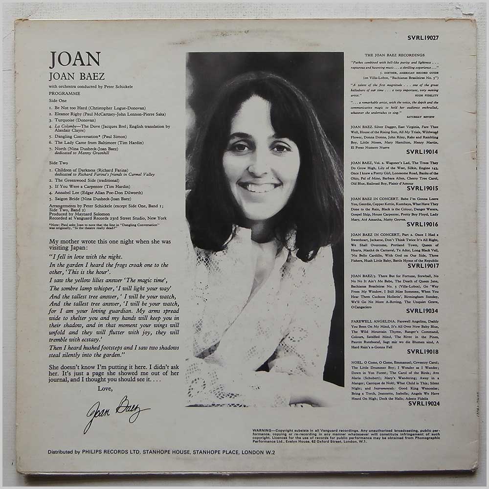 Joan Baez - Joan  (SVRL 19027) 