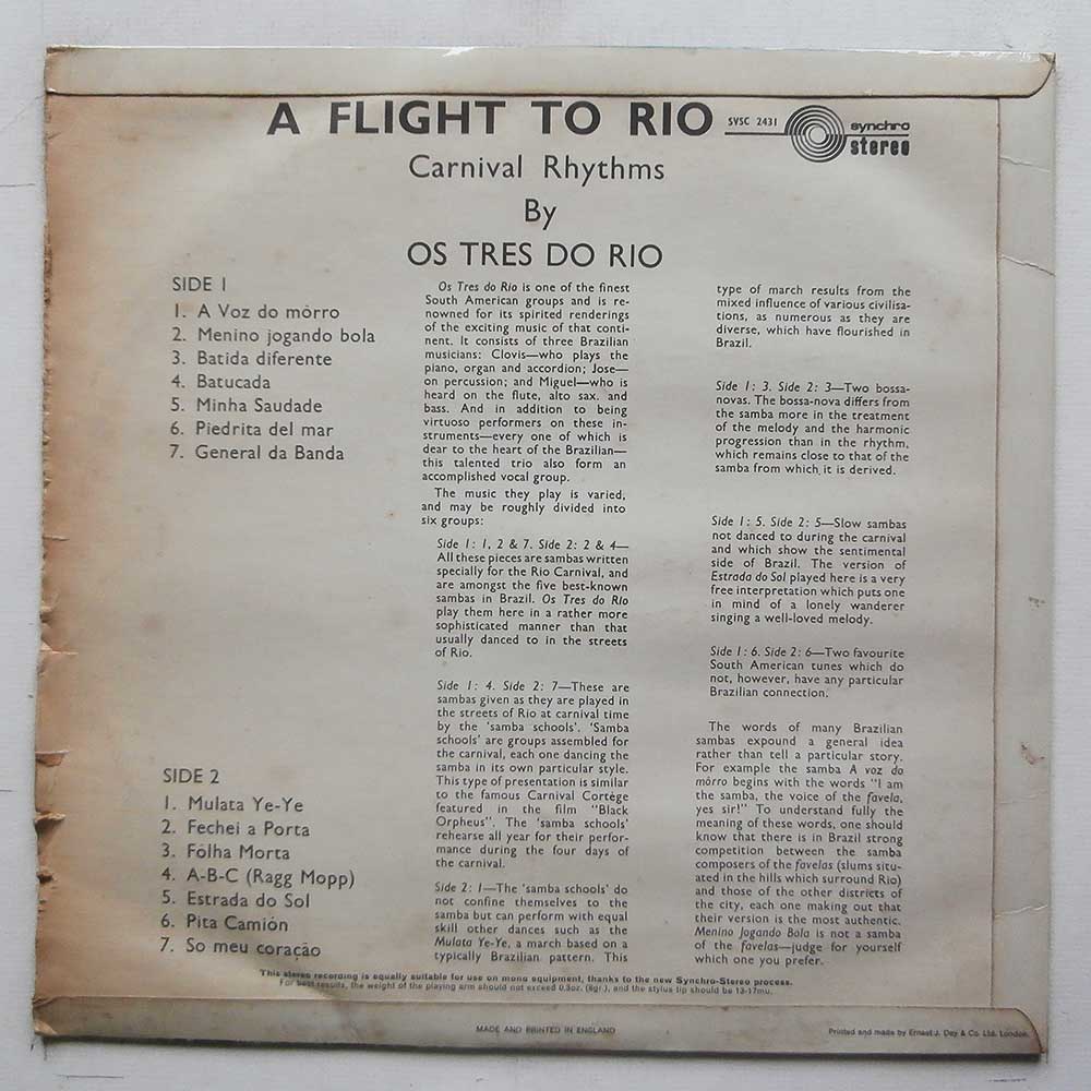 Os Tres Do Rio - A Flight To Rio  (SVS-2431) 