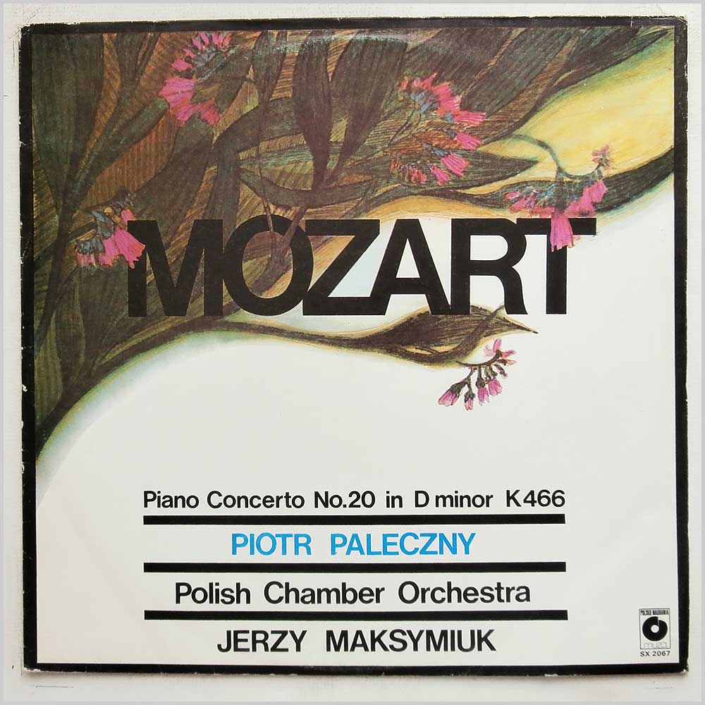 Piotr Paleczny, Polish Chamber Orchestra, Jerzy Maksymiuk - Wolfgang Amadeus Mozart: Piano Concerto No. 20 In D Minor K 466  (SX 2067) 