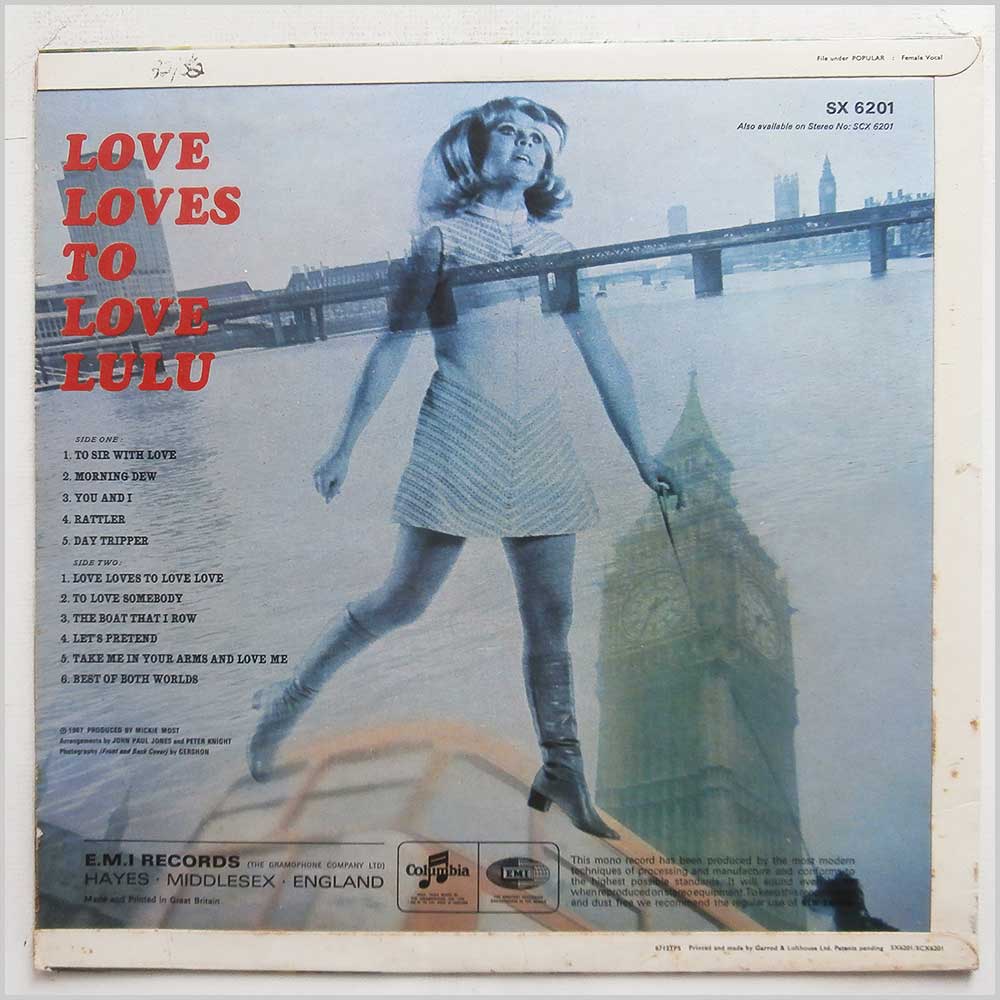 Lulu - Love Loves To Love Lulu  (SX 6201) 