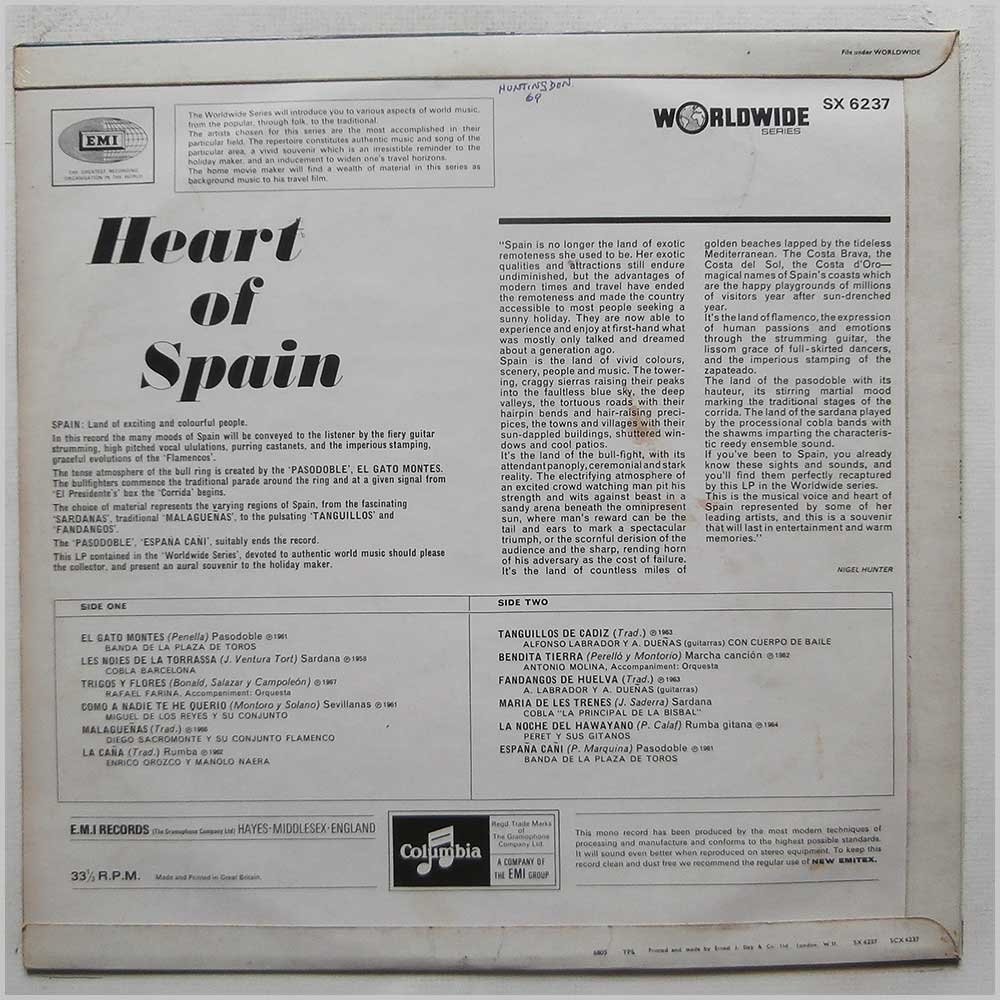 Various - Heart Of Spain  (SX 6237) 