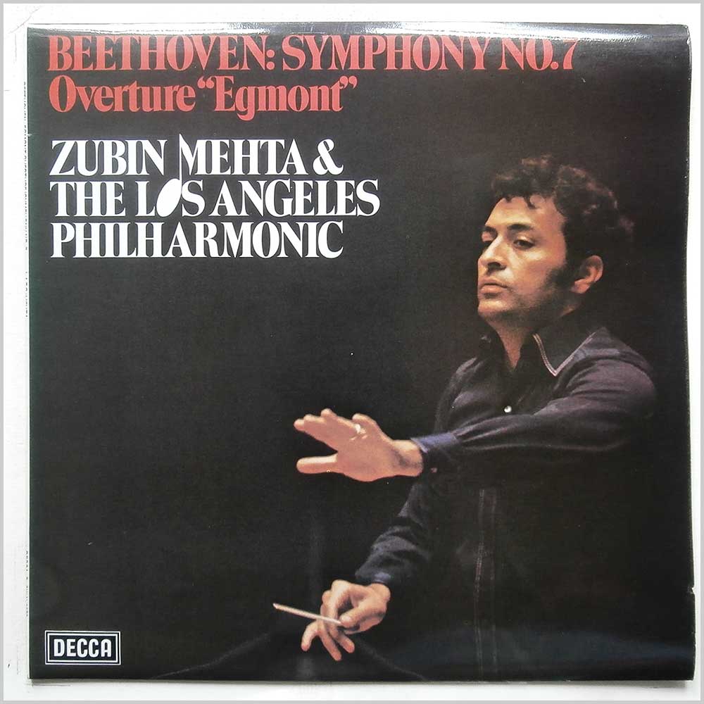 Zubin Mehta, The Los Angeles Philharmonic - Beethoven: Symphony No. 7, Overture Egmont  (SXLN 6673) 