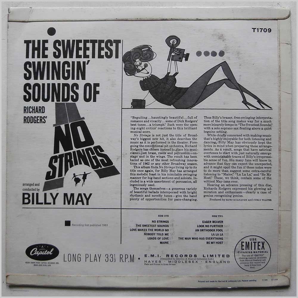 Billy May and His Orchestra - No Strings  (T1709) 