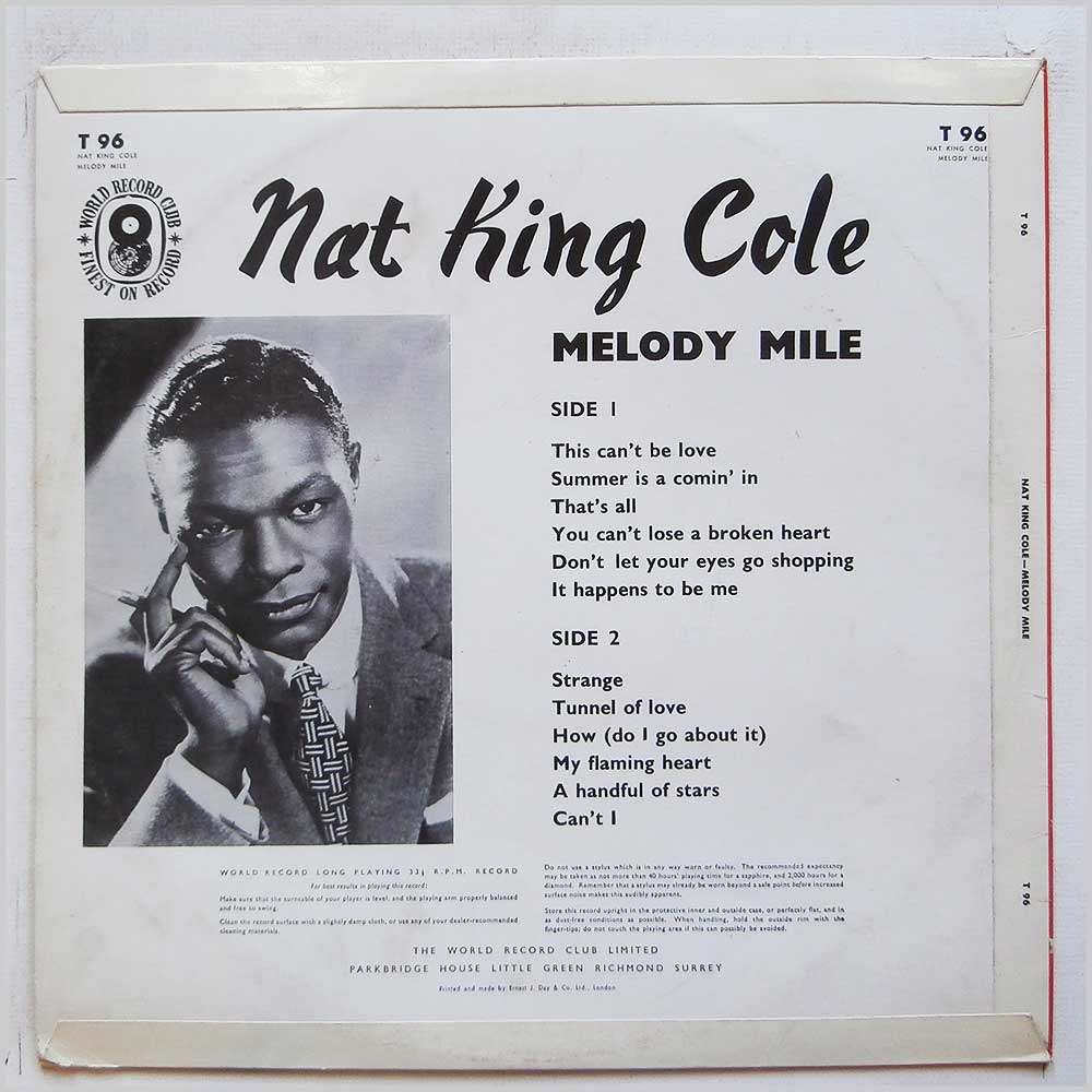 Nat King Cole - Melody Mile  (T 96) 