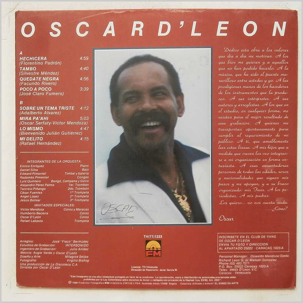 Oscar D'Leon - Con Carino  (TH(71)1233) 