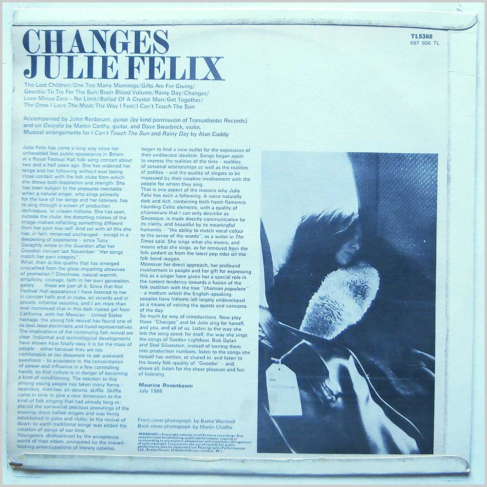 Julie Felix - Changes  (TL5368) 