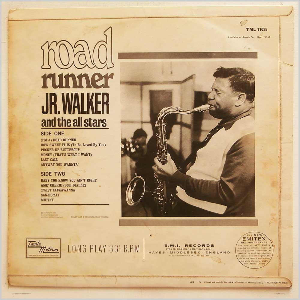 Jr Walker and The All Stars - Road Runner  (TML 11038) 