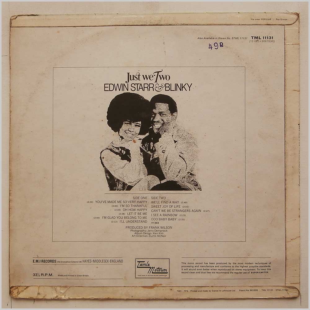 Edwin Starr and Blinky - Just We Two  (TML 11131) 