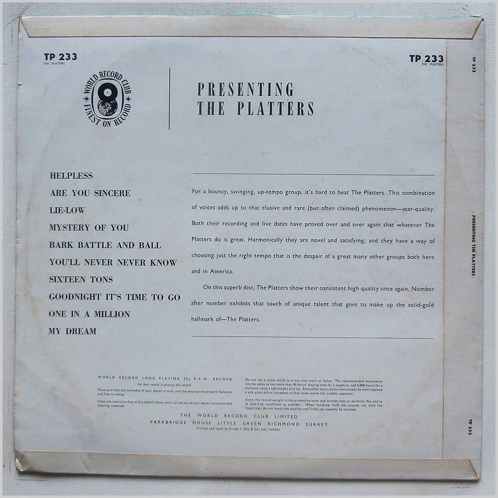 The Platters - Presenting The Platters  (TP 233) 