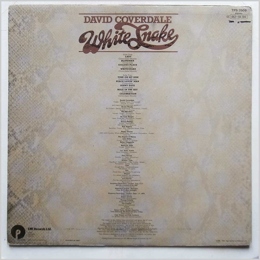 David Coverdale - White Snake  (TPS 3509) 