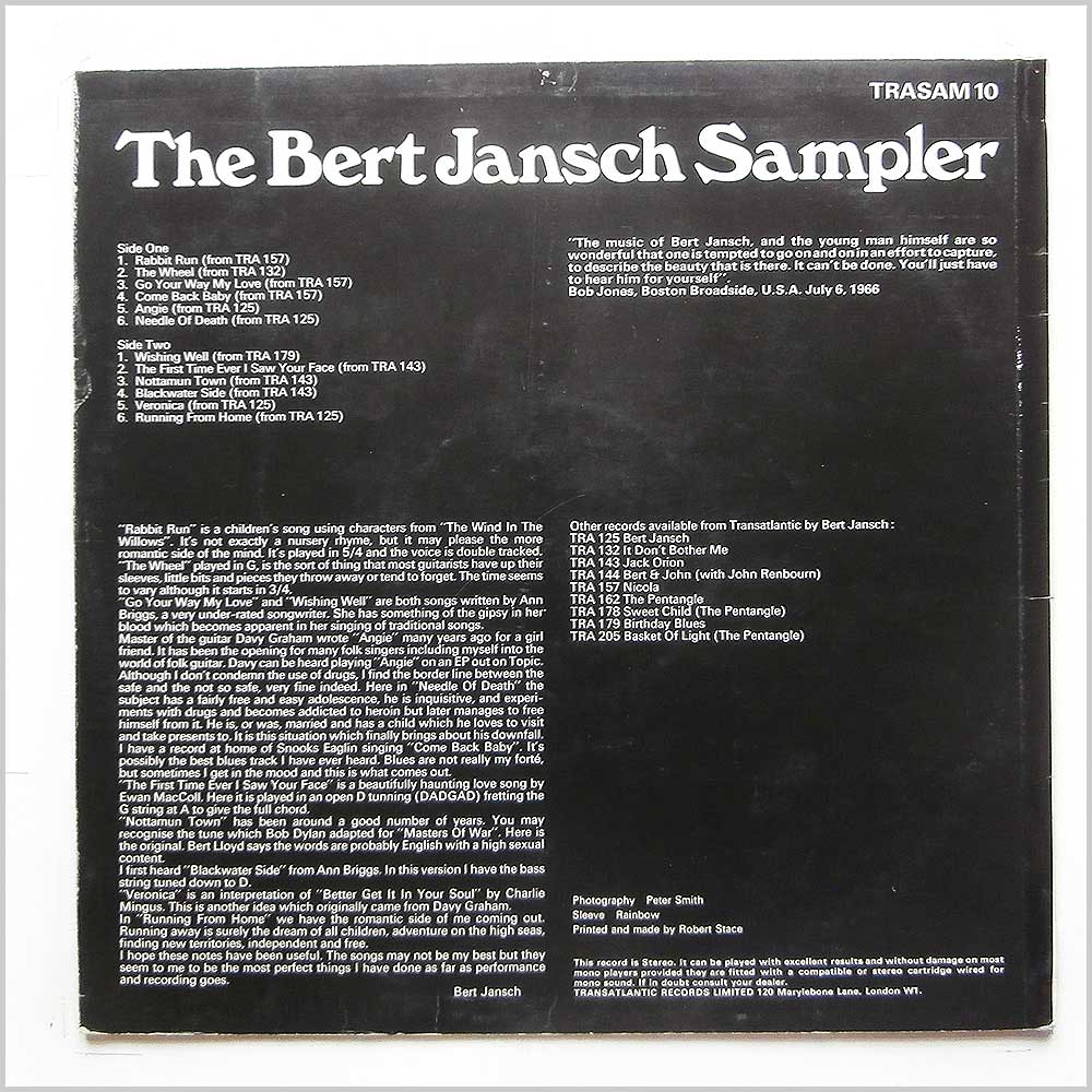 Bert Jansch - The Bert Jansch Sampler  (TRASAM 10) 