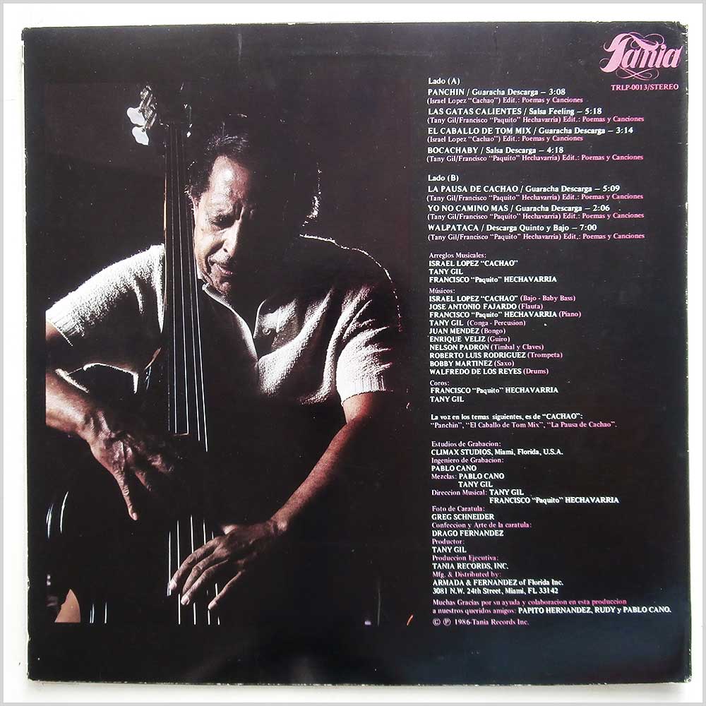 Israel Lopez Cachao Y Su Descarga '86 - Maestro De Maestros  (TRLP-0013) 