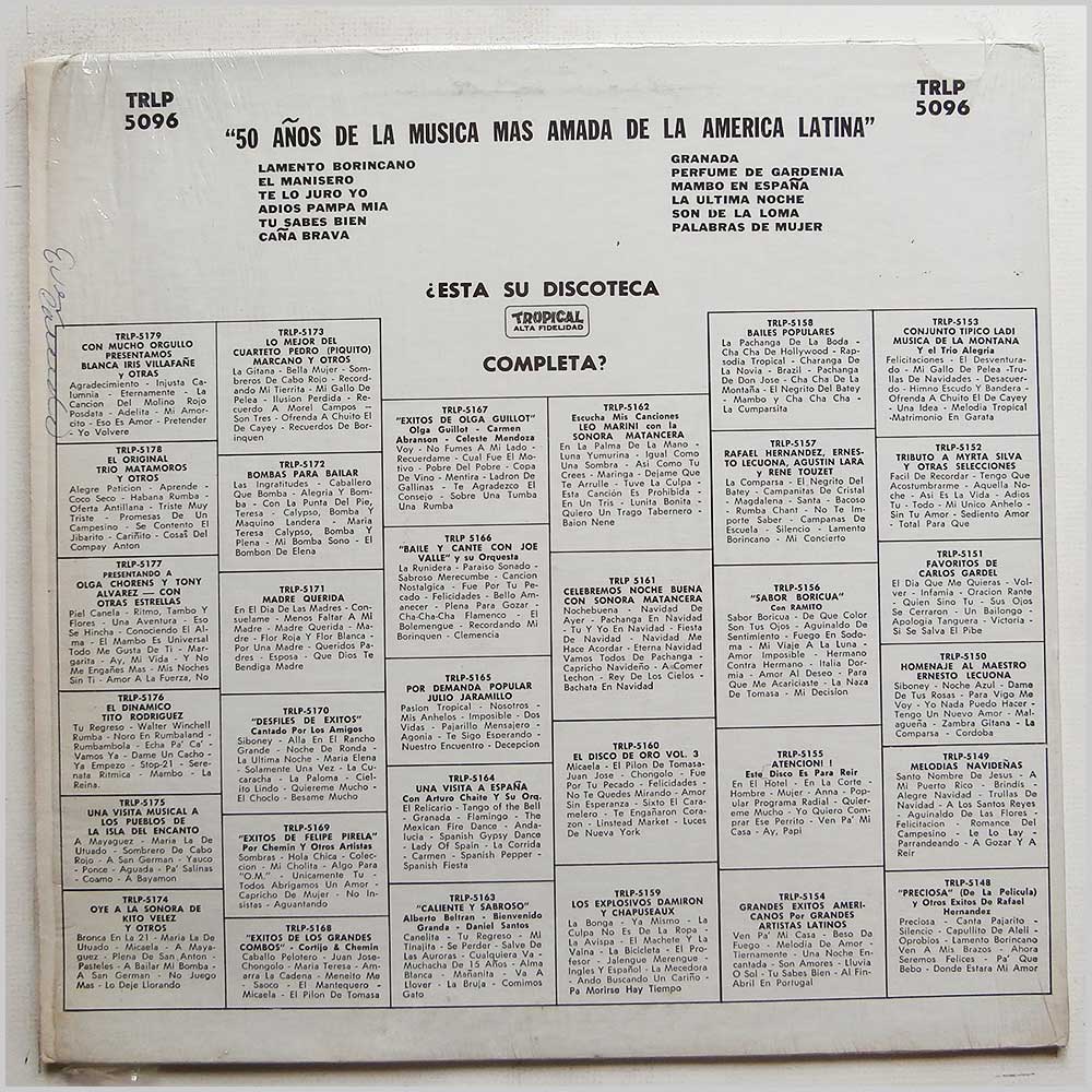 Various - 50 Anos De La Musica Mas Amada Por La America-Latina  (TRLP 5096) 