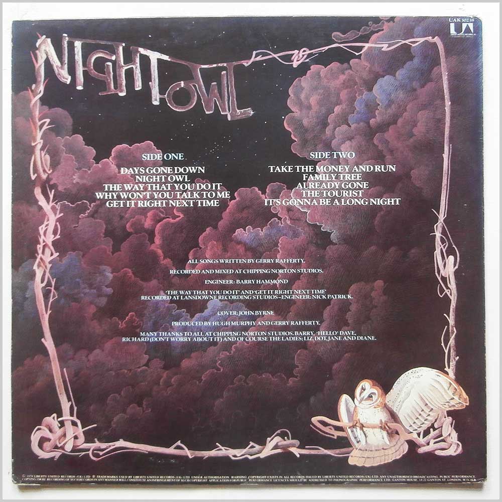 Gerry Rafferty - Night Owl  (UAK 30238) 