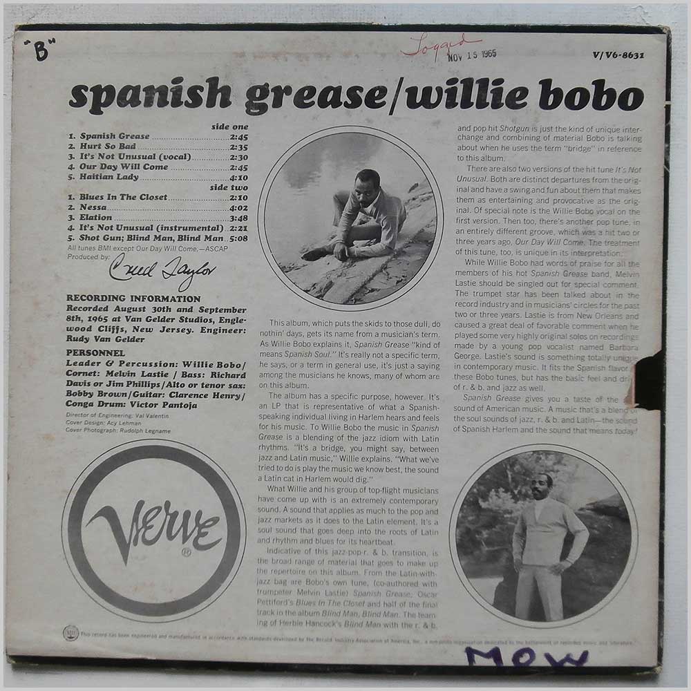 Willie Bobo - Spanish Grease  (V6-8631) 