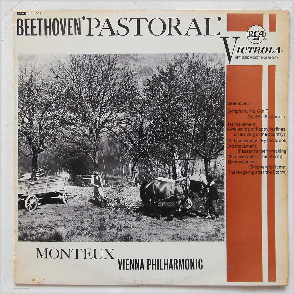 Pierre Monteux, Vienna Philharmonica Orchestra - Ludwig van Beethoven: Symphony No. VI Pastoral  (VIC 1006) 