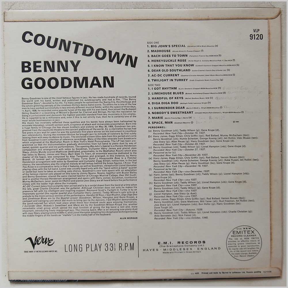 Benny Goodman - Countdown  (VLP 9120) 