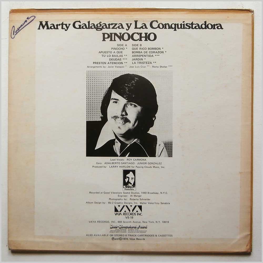 Marty Galargarza Y La Conquistadora - Pinocho  (VS-19) 