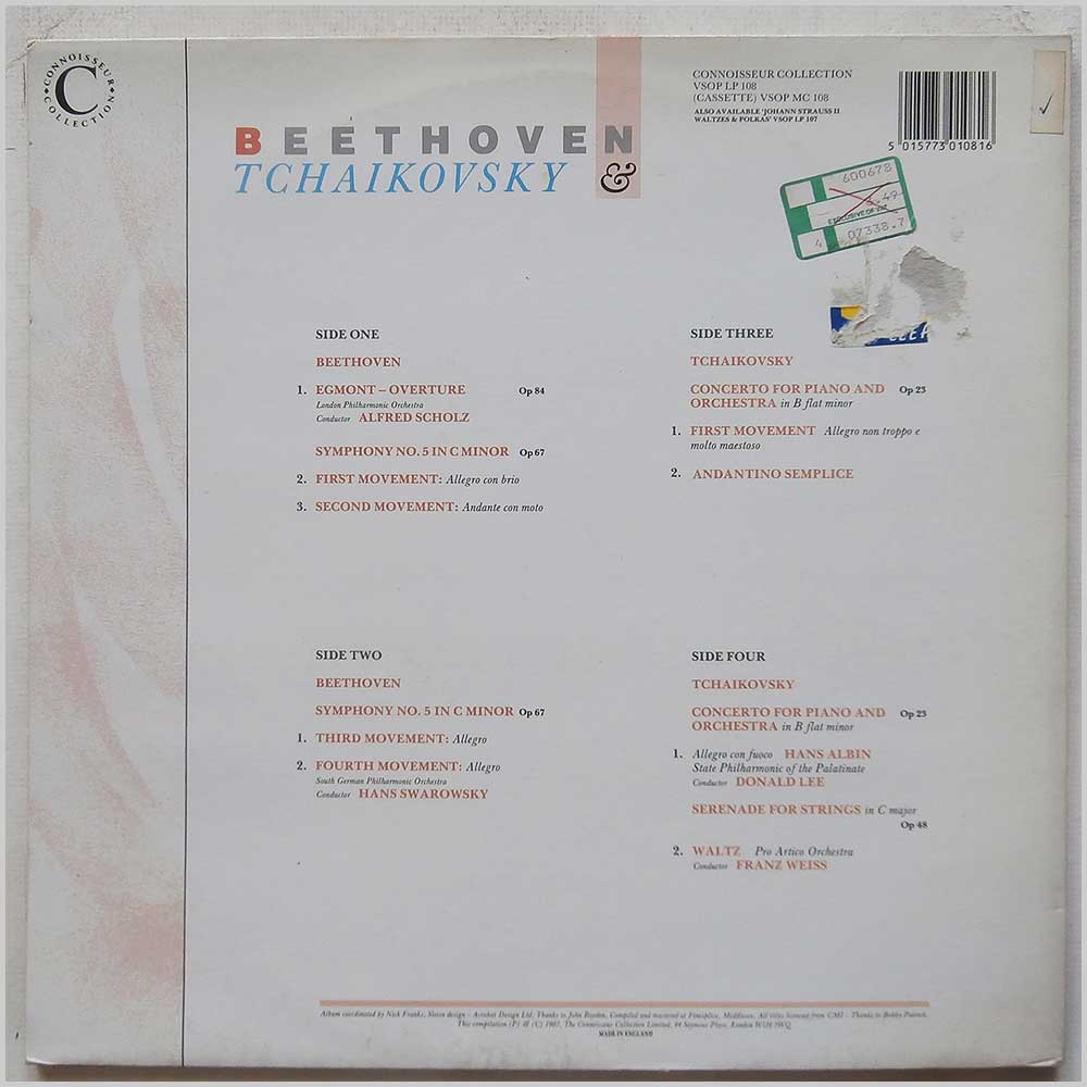 Various - Beethoven and Tchaikovky  (VSOP LP 108) 