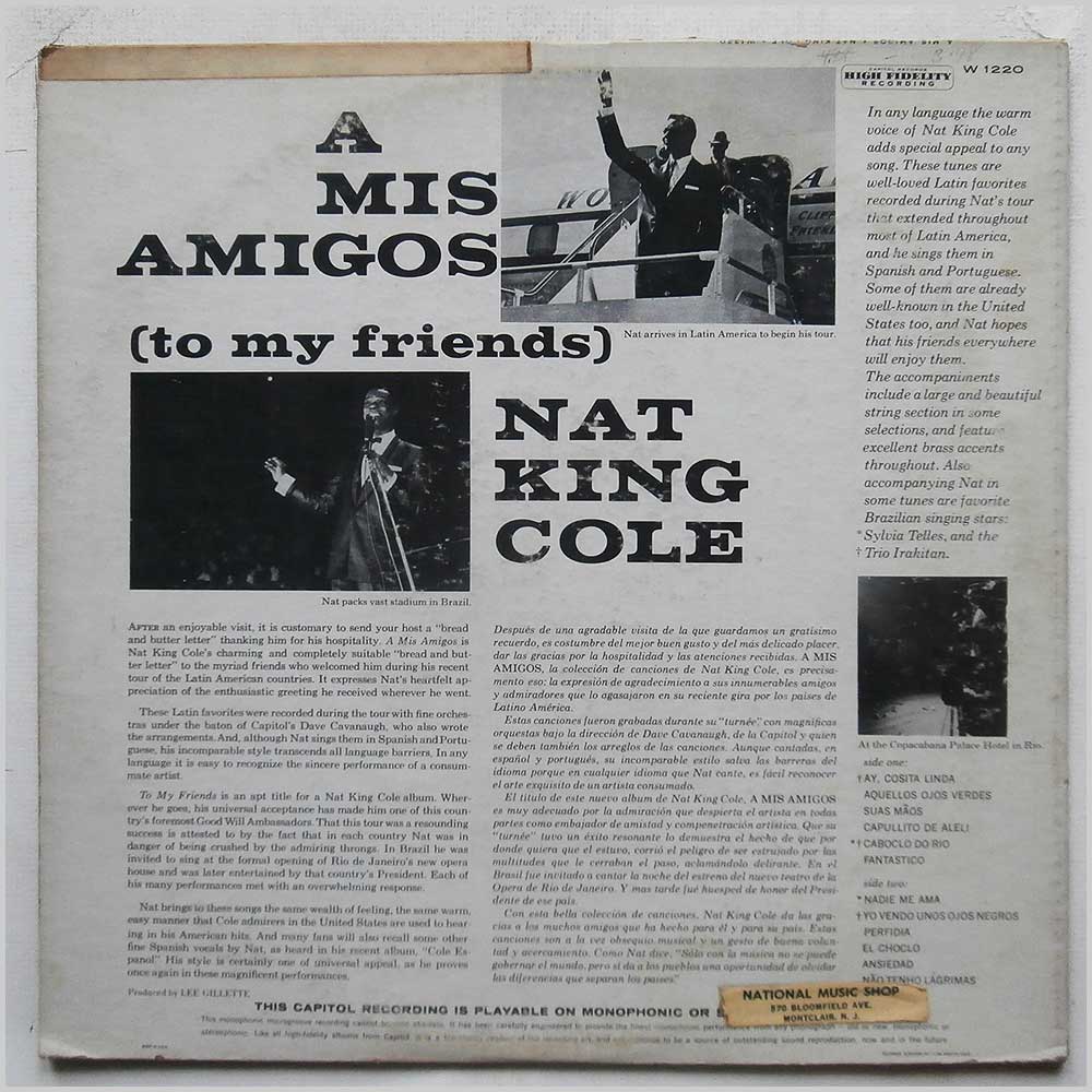 Nat King Cole - A Mis Amigos  (W 1220) 