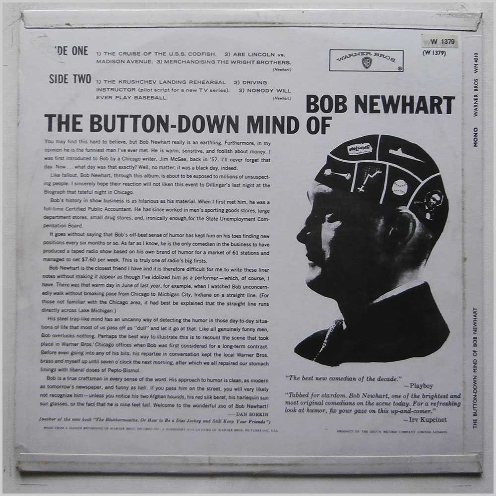 Bob Newhart - The Button-Down Mind Of Bob Newhart  (W 1379) 