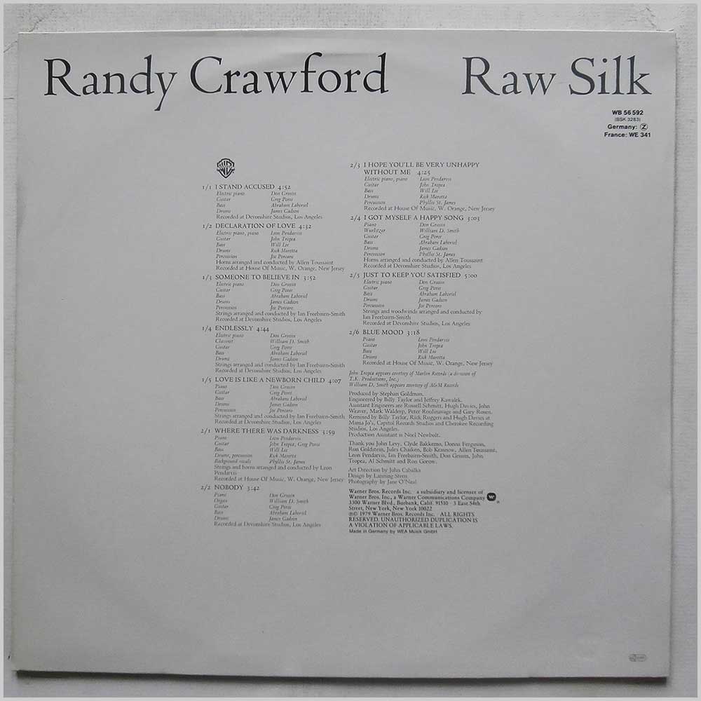 Randy Crawford - Raw Silk  (WB 56 592) 