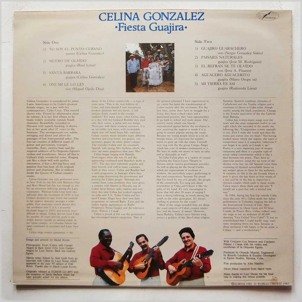 Celina Gonzalez - Fiesta Guajira  (WCB006) 