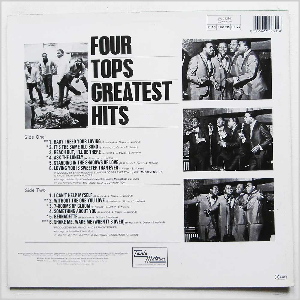 Four Tops - Greatest Hits  (WL 72280) 