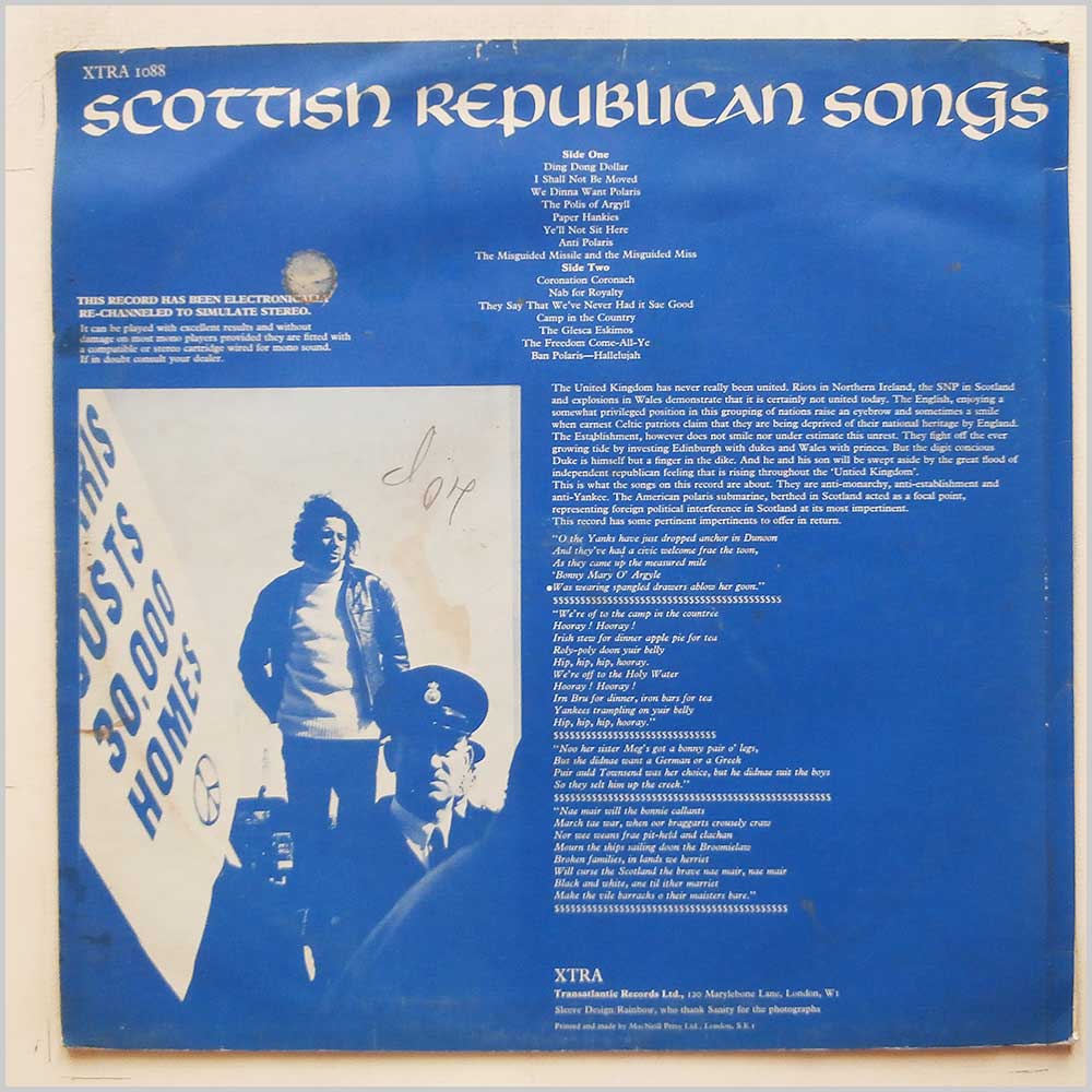 Various - Scottish Republican Songs  (XTRA 1088) 