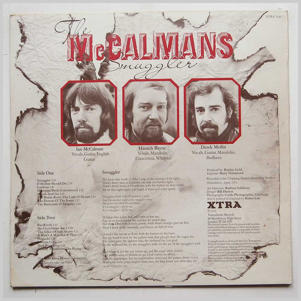 The McCalmans - Smuggler  (XTRA 1149) 
